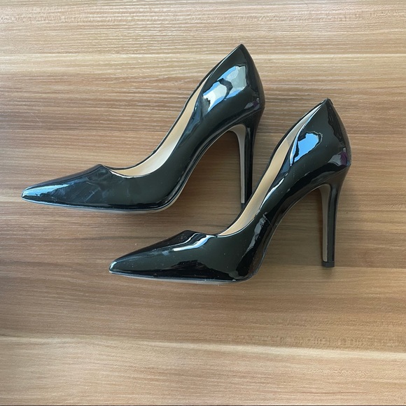 Jessica Simpson Cassani Black Patent Leather Heels Size 8 - Picture 2 of 4